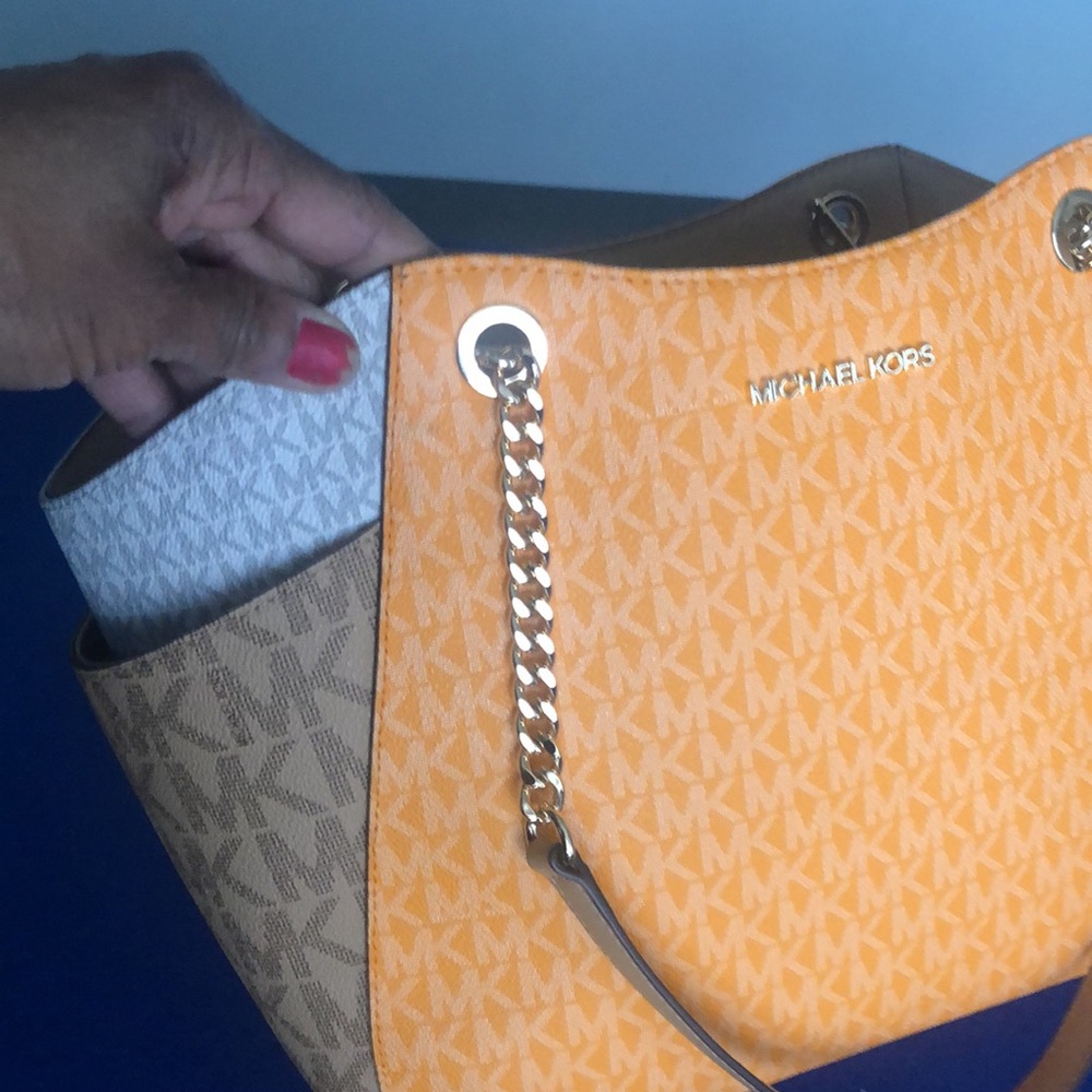 Michael Kors Orange and Brown Women's Bag (Excellent care!) - Picture 4 of 13